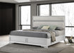 Miranda California King, E.King, Queen, Full, & Twin Bed Black & White - Visions in Furniture (La Mirada, CA)