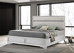 Miranda California King, E.King, Queen, Full, & Twin Bed Black & White - Visions in Furniture (La Mirada, CA)