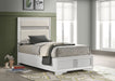 Miranda California King, E.King, Queen, Full, & Twin Bed Black & White - Visions in Furniture (La Mirada, CA)