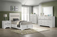 Miranda California King, E.King, Queen, Full, & Twin Bed Black & White - Visions in Furniture (La Mirada, CA)