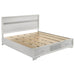 Miranda California King. E.King, & Queen 2-drawer Storage Bed Black & White - Visions in Furniture (La Mirada, CA)