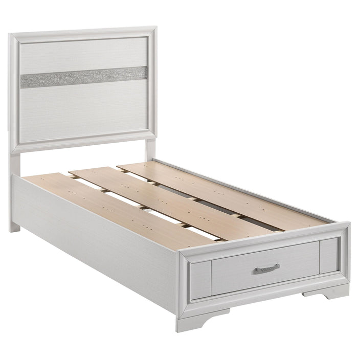 Miranda Full & Twin Storage Bed White - Visions in Furniture (La Mirada, CA)