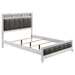 Barzini California King, E.King, & Queen Upholstered Panel Bed White - Visions in Furniture (La Mirada, CA)