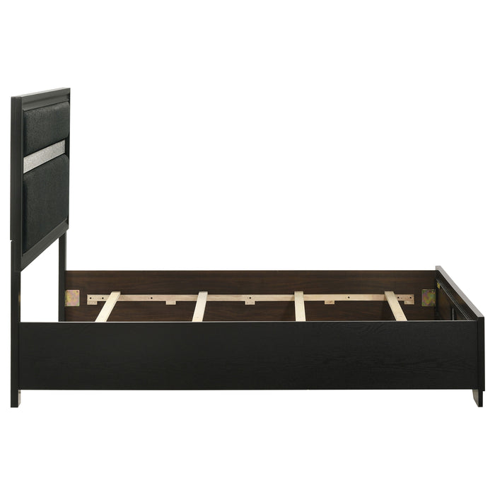 Miranda California King, E.King, Queen, Full, & Twin Bed Black & White - Visions in Furniture (La Mirada, CA)