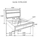 Miranda California King, E.King, Queen, Full, & Twin Bed Black & White - Visions in Furniture (La Mirada, CA)