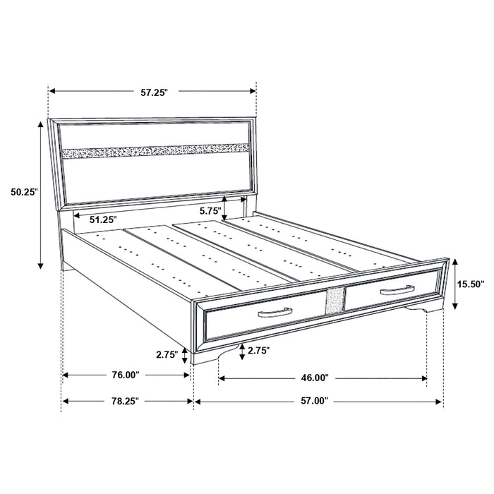 Miranda Bedroom Set with Storage - Visions in Furniture (La Mirada, CA)
