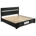 Miranda California King. E.King, & Queen 2-drawer Storage Bed Black & White - Visions in Furniture (La Mirada, CA)