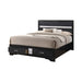 Miranda California King. E.King, & Queen 2-drawer Storage Bed Black & White - Visions in Furniture (La Mirada, CA)