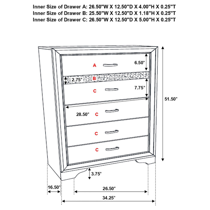 Miranda Bedroom Set with Storage - Visions in Furniture (La Mirada, CA)
