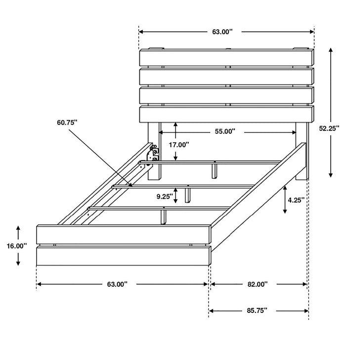 Brantford Wood Storage Panel Bed - Visions in Furniture (La Mirada, CA)