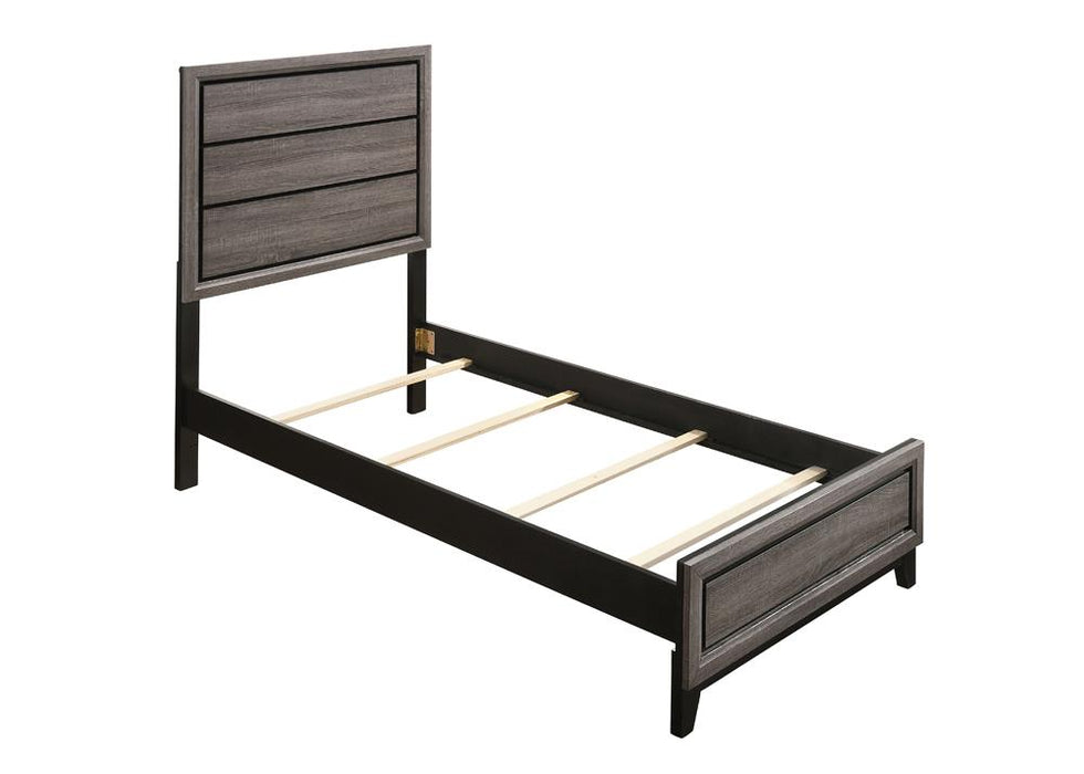 Watson Full & Twin Panel Bed Grey Oak - Visions in Furniture (La Mirada, CA)