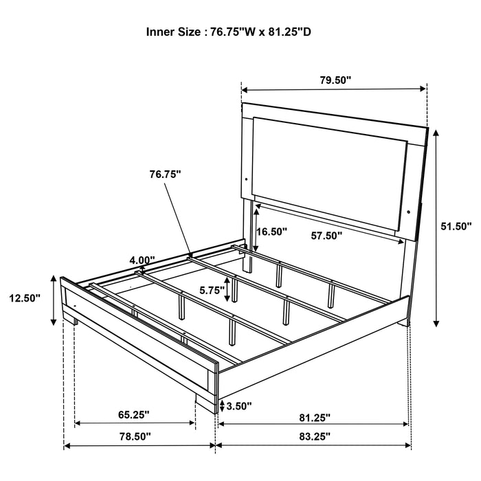 Hyland Eastern King Bed - Visions in Furniture (La Mirada, CA)