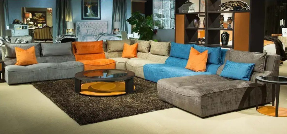 AICO Furniture 21 Cosmopolitan Armless Loveseat - Visions in Furniture (La Mirada, CA)