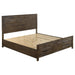 Woodmont Eastern King & Queen Storage Bed Rustic Golden Brown - Visions in Furniture (La Mirada, CA)