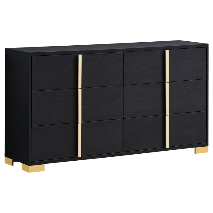 Marceline Bedroom Sets White & Black 4 & 5 Piece - Visions in Furniture (La Mirada, CA)