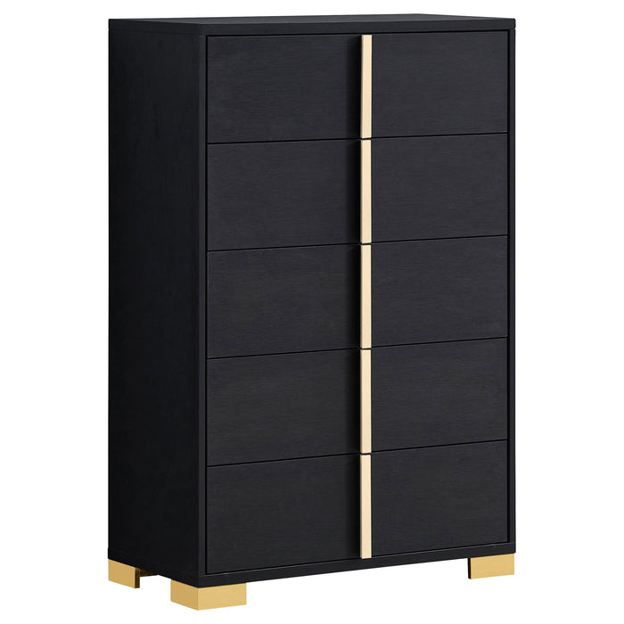 Marceline Bedroom Sets White & Black 4 & 5 Piece - Visions in Furniture (La Mirada, CA)
