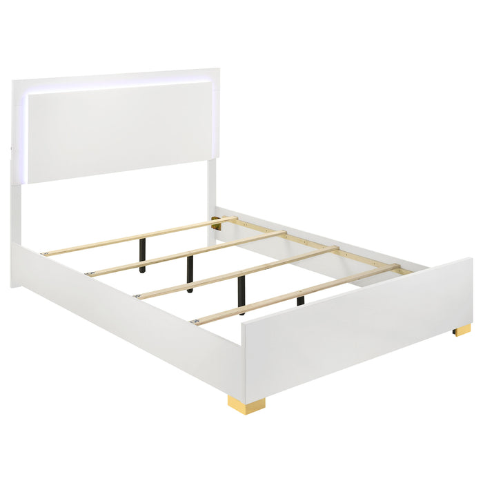 Marceline Bedroom Sets White & Black 4 & 5 Piece - Visions in Furniture (La Mirada, CA)