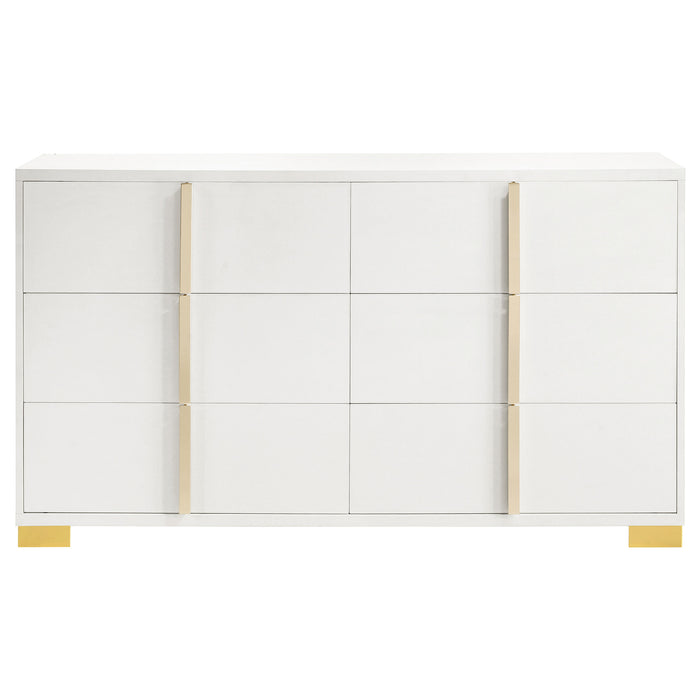 Marceline Bedroom Sets White & Black 4 & 5 Piece - Visions in Furniture (La Mirada, CA)