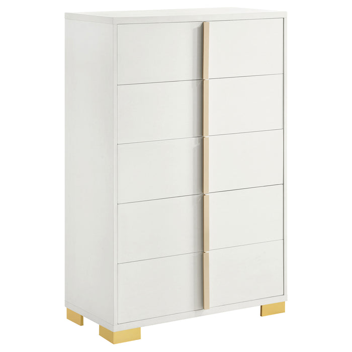Marceline Bedroom Sets White & Black 4 & 5 Piece - Visions in Furniture (La Mirada, CA)