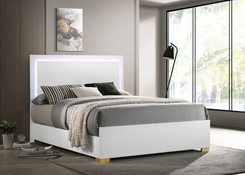 Marceline Beds White & Black Eastren King, Full, Twin, & Queen - Visions in Furniture (La Mirada, CA)