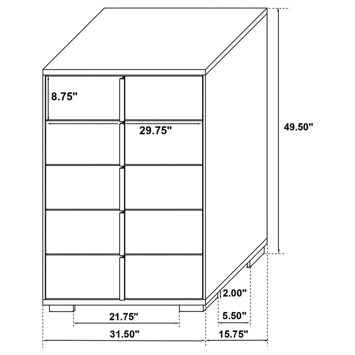 Marceline Bedroom Sets White & Black 4 & 5 Piece - Visions in Furniture (La Mirada, CA)
