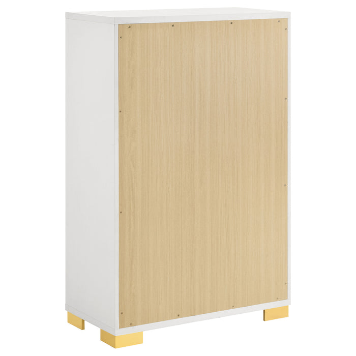 Marceline Bedroom Sets White & Black 4 & 5 Piece - Visions in Furniture (La Mirada, CA)