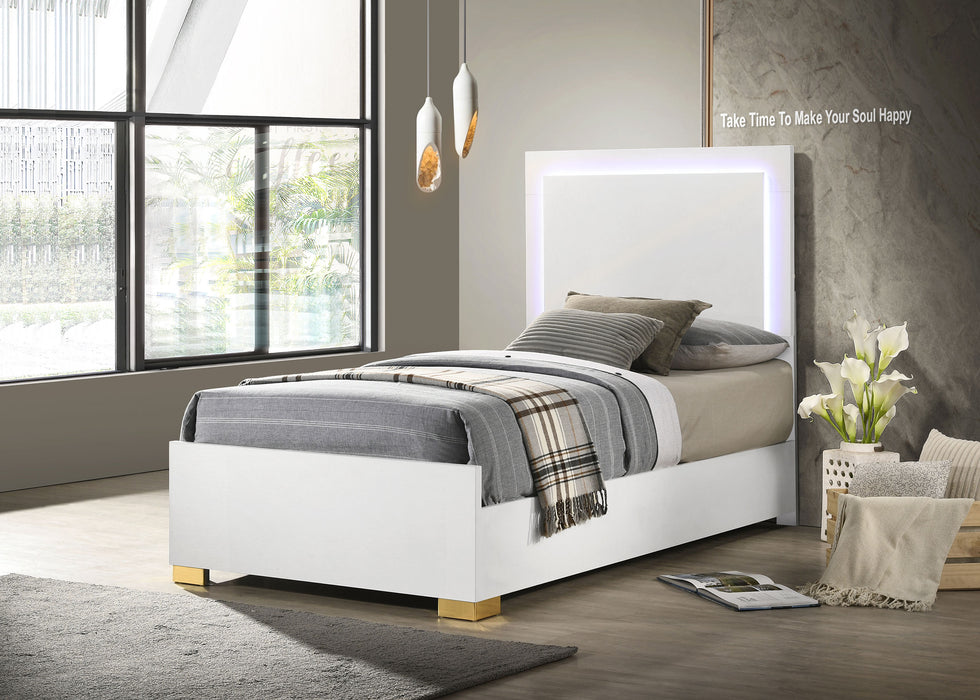 Marceline Beds White & Black Eastren King, Full, Twin, & Queen - Visions in Furniture (La Mirada, CA)