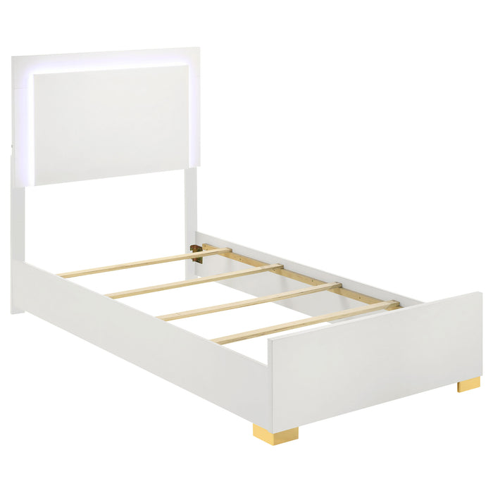 Marceline Beds White & Black Eastren King, Full, Twin, & Queen - Visions in Furniture (La Mirada, CA)