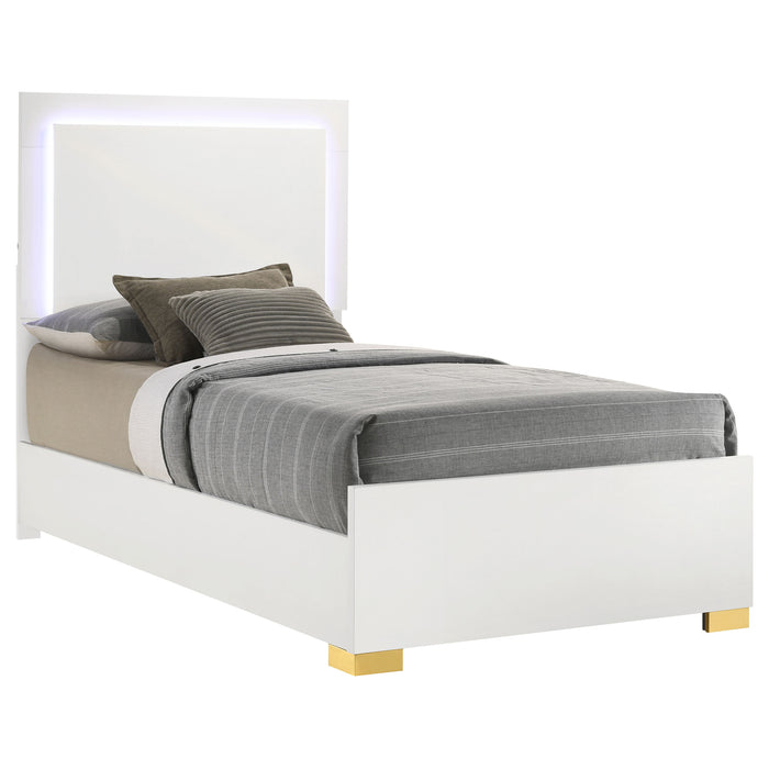 Marceline Beds White & Black Eastren King, Full, Twin, & Queen - Visions in Furniture (La Mirada, CA)