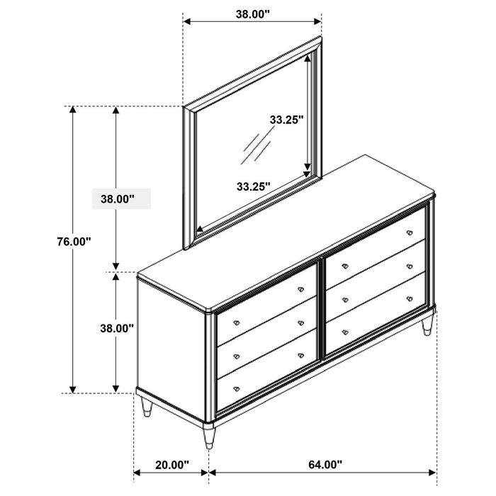 Emberlyn Dresser With Mirror - Visions in Furniture (La Mirada, CA)