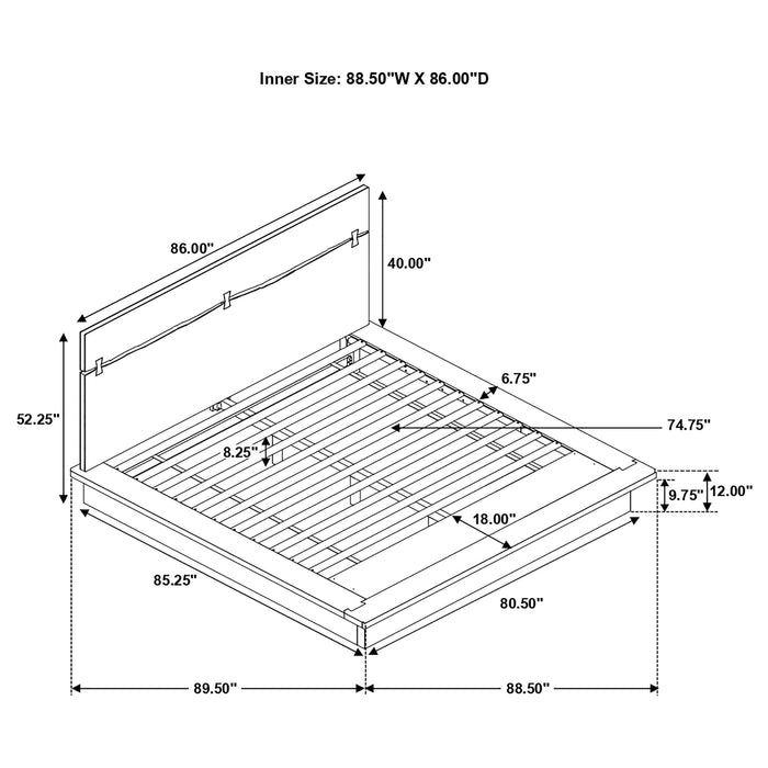 Winslow Queen & E.King Bed - Visions in Furniture (La Mirada, CA)