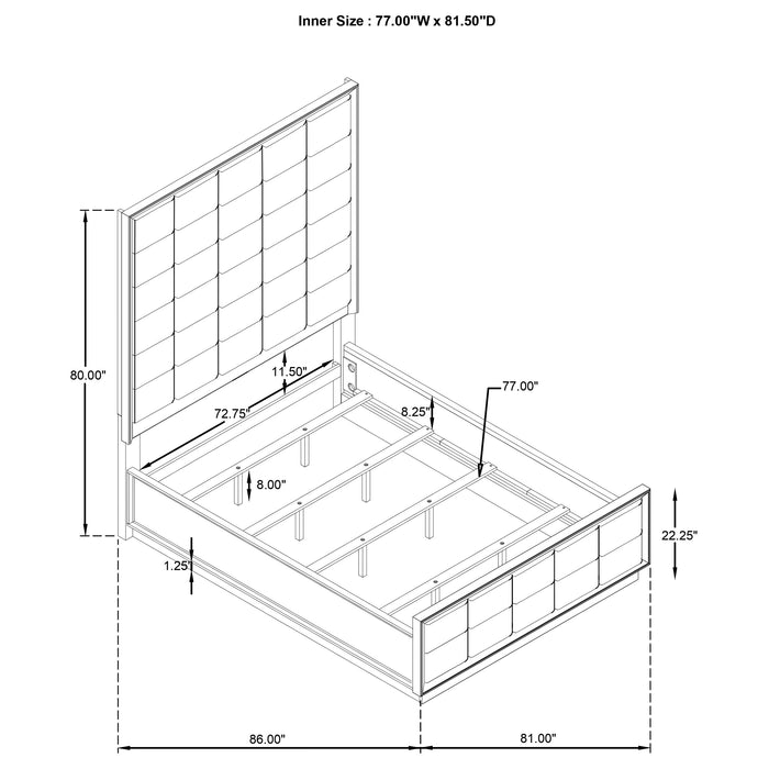Durango Eastern King Bed - Visions in Furniture (La Mirada, CA)