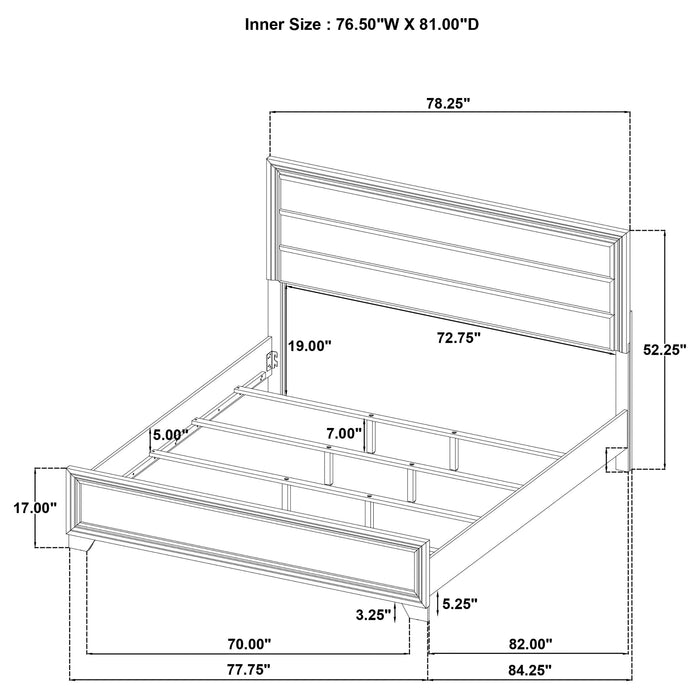 Wright California King Bed - Visions in Furniture (La Mirada, CA)