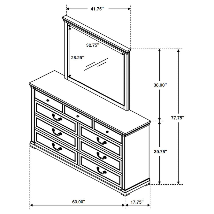 Hillcrest Dresser With Mirror - Visions in Furniture (La Mirada, CA)