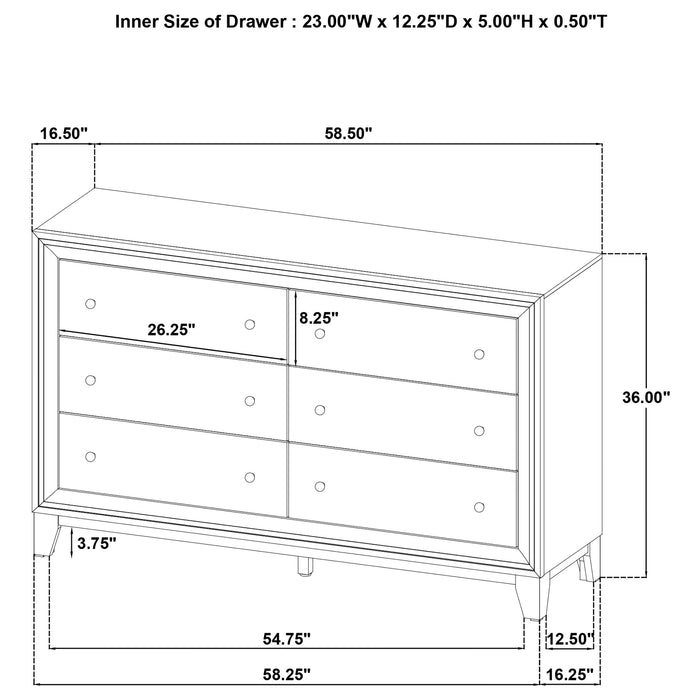 Welsley 4 & 5 PieceBedroom Set - Visions in Furniture (La Mirada, CA)
