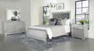 Eleanor Upholstered Tufted Bedroom Set Metallic - Visions in Furniture (La Mirada, CA)