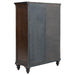 Andover 6-drawer Tempered Glass Door Chest Dark Oak - Visions in Furniture (La Mirada, CA)