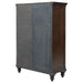Andover 6-drawer Tempered Glass Door Chest Dark Oak - Visions in Furniture (La Mirada, CA)