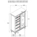 Andover 6-drawer Tempered Glass Door Chest Dark Oak - Visions in Furniture (La Mirada, CA)
