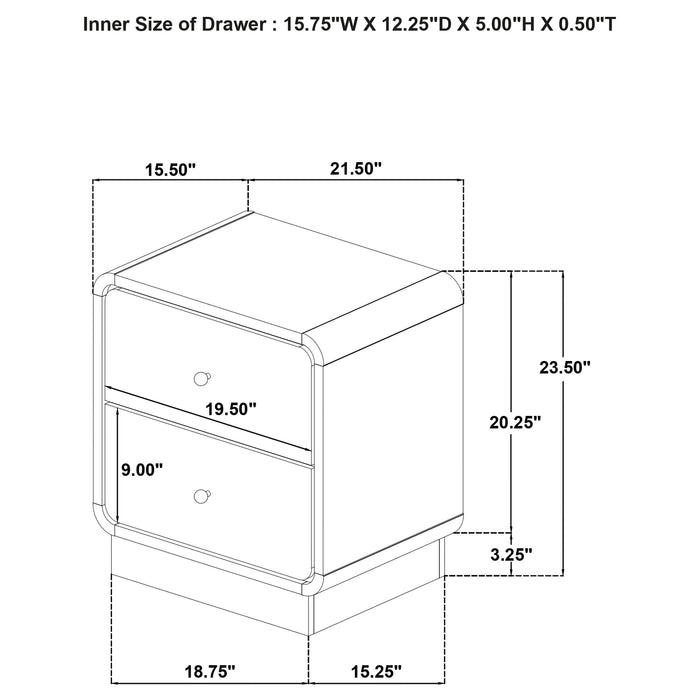 Cavelle Nightstand - Visions in Furniture (La Mirada, CA)