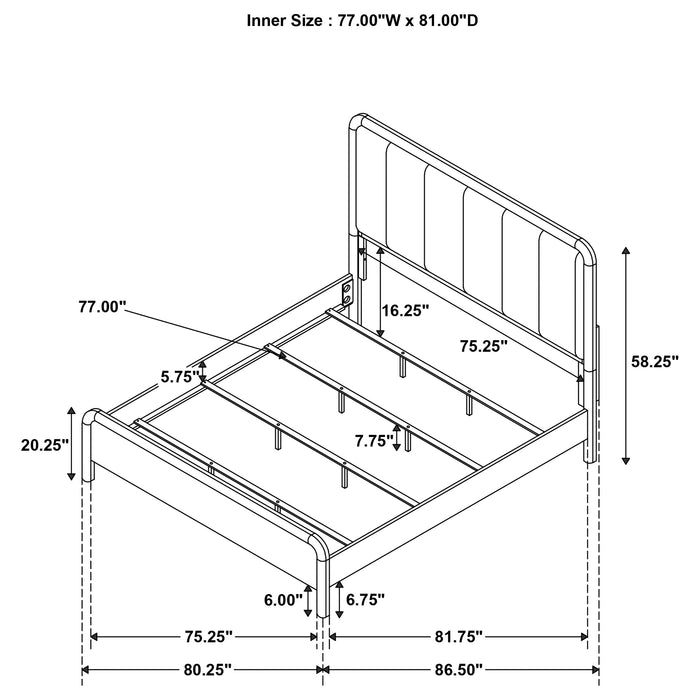 Amsbury Eastern King Bed - Visions in Furniture (La Mirada, CA)
