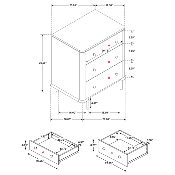 Arini Nightstands - Visions in Furniture (La Mirada, CA)