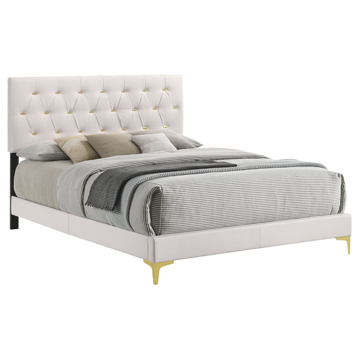Kendall Panel Bed E.King, & Queen Black & White - Visions in Furniture (La Mirada, CA)
