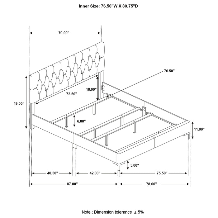 Kendall Panel Bed White - Visions in Furniture (La Mirada, CA)