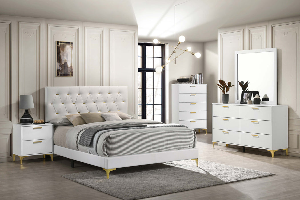 Kendall Panel Bed E.King, & Queen Black & White - Visions in Furniture (La Mirada, CA)