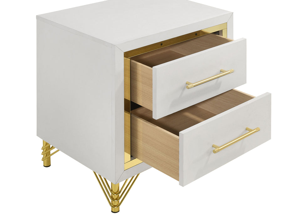 Lucia 4 & 5 Piece Bedroom Set King & Queen Beige & Grey - Visions in Furniture (La Mirada, CA)