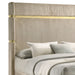 Lucia Eastern King & Queen Bed Beige & Grey - Visions in Furniture (La Mirada, CA)
