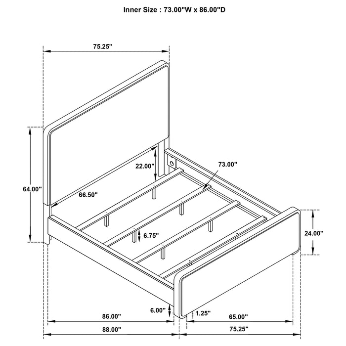 Anastasia California King Bed - Visions in Furniture (La Mirada, CA)