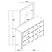 Anastasia Dresser With Mirror - Visions in Furniture (La Mirada, CA)