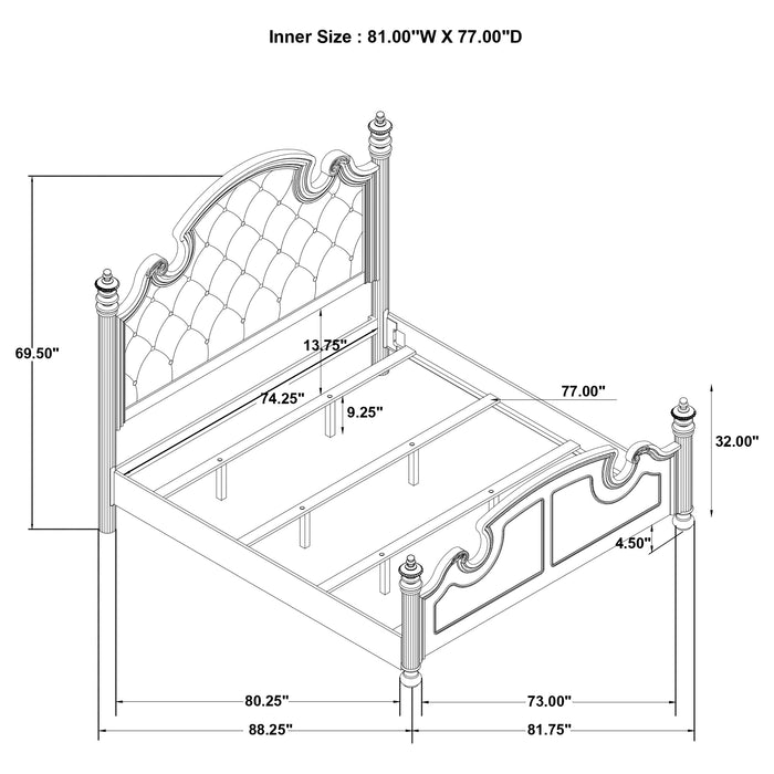 Celina 4 Pc Bedroom Set - Visions in Furniture (La Mirada, CA)